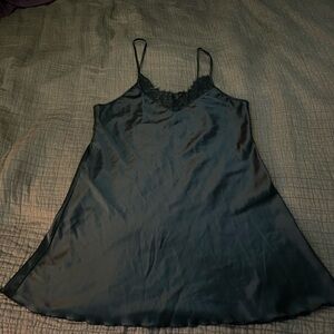 Elegant Black Satin Slip Dress